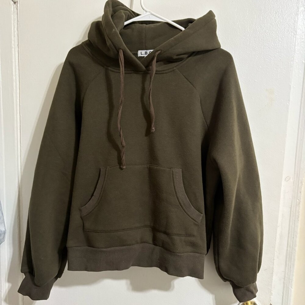 Oversized Olive Green Hoodie